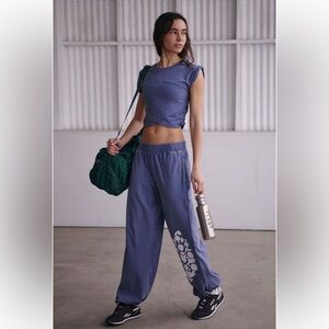 NWT FP Movement Hot Shot Logo Crossover Set Blue Indigo Medium